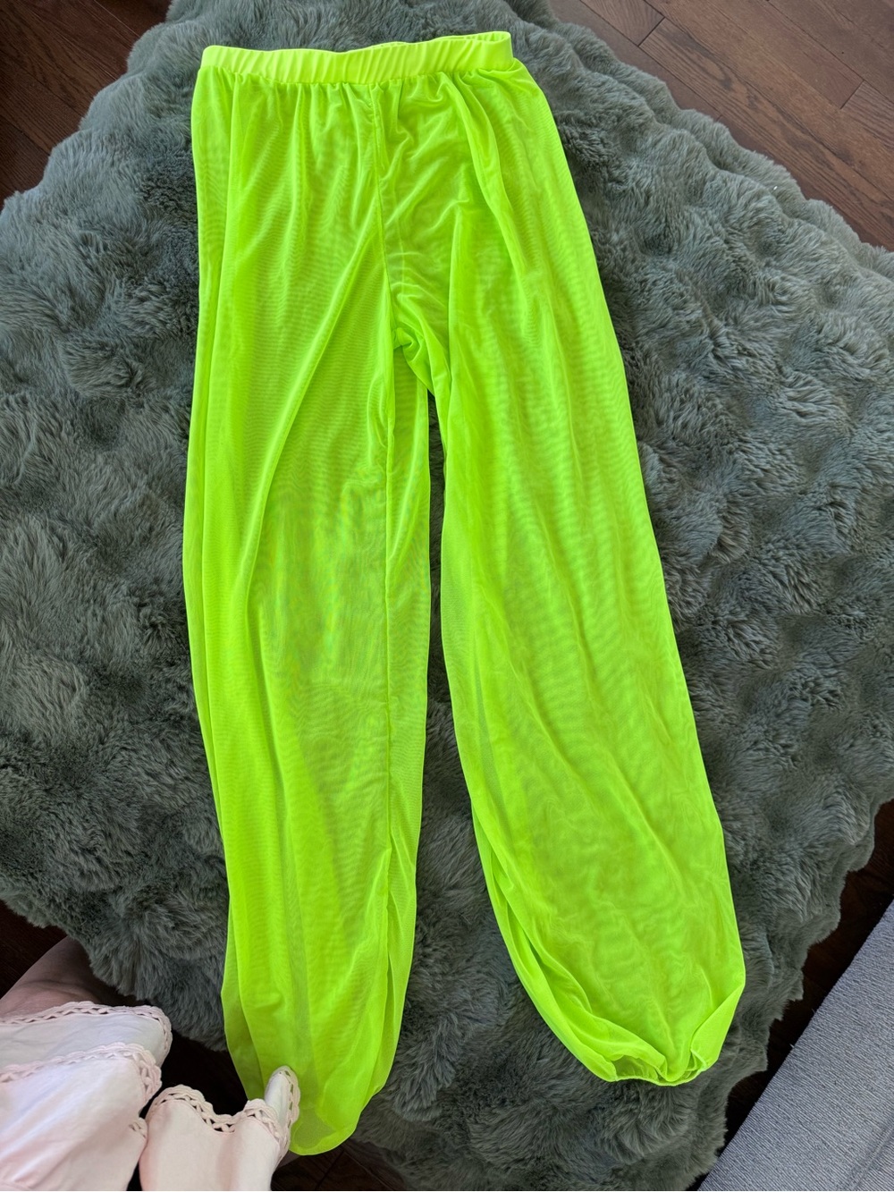 Neon Green Yellow Sheer  Pants Xs
